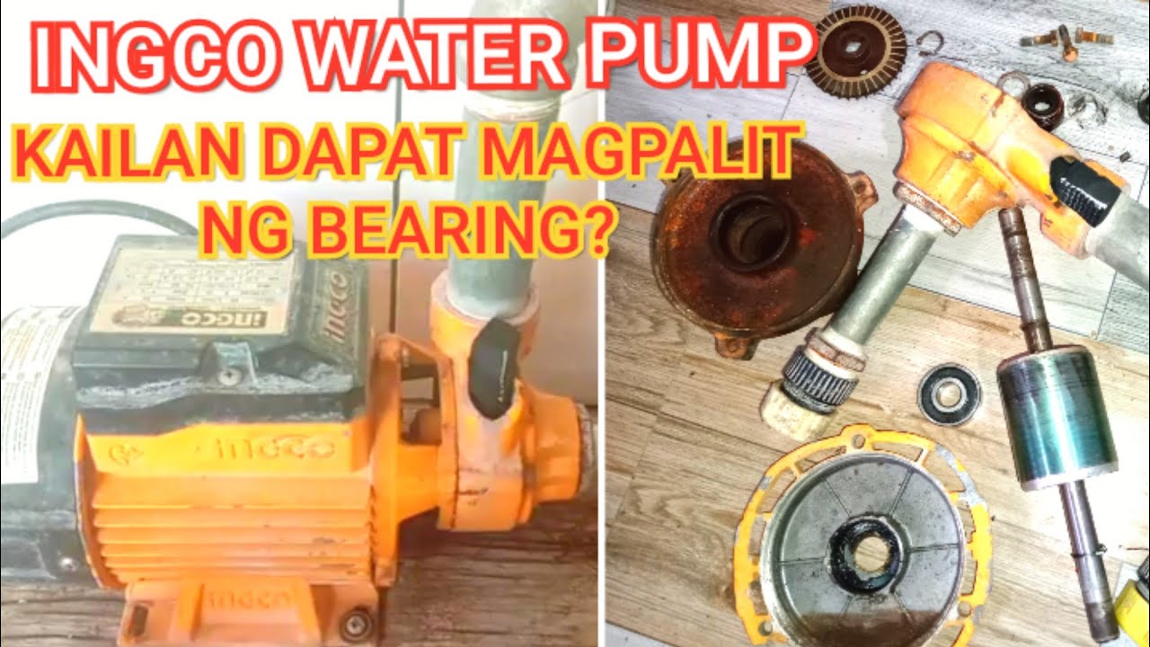 INGCO WATER PUMP DISASSEMBLY REPLACE BEARING ASSEMBLY YouTube