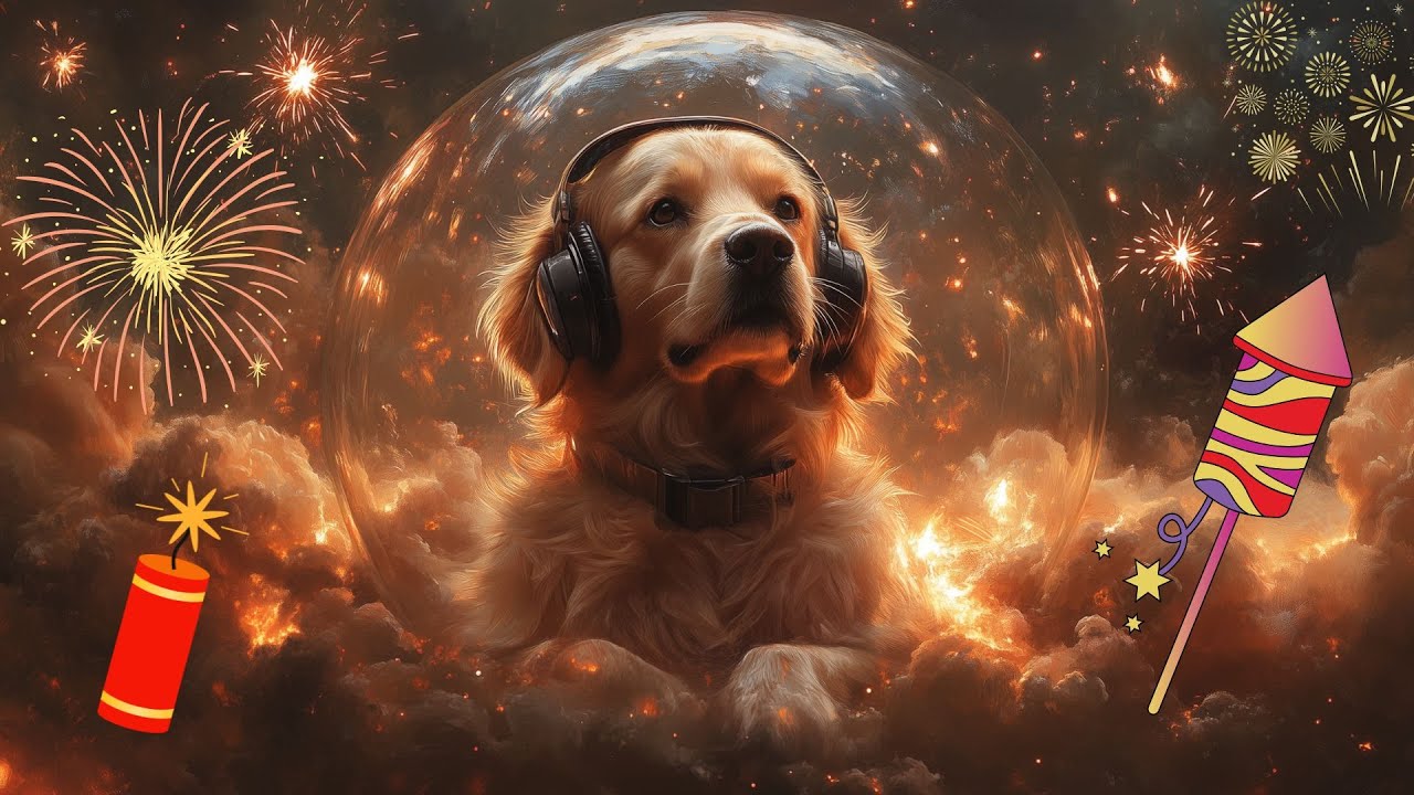 Braunes Rauschen für Hunde gegen Silvester-Feuerwerk und Gewitter (8-Stunden-Version)