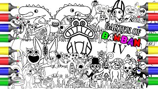 GARTEN OF BANBAN 4 Coloring Pages Mix / How To Color All Garten Of Banban 4 characters / NCS Music