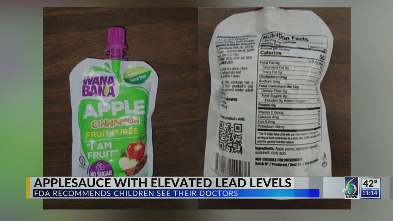 Applesauce warning involves elevated lead levels YouTube
