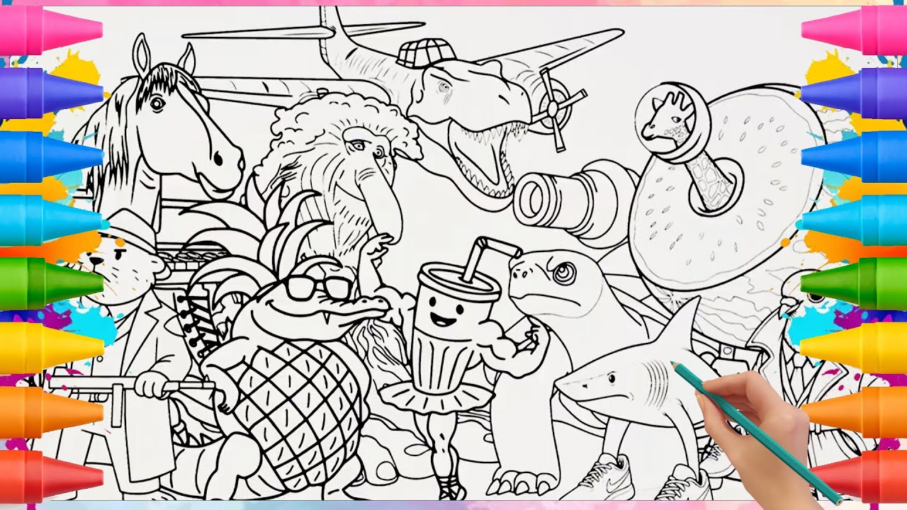 Top Italian Brainrot Animal Memes / Full Coloring Book to Color All Popular Memes