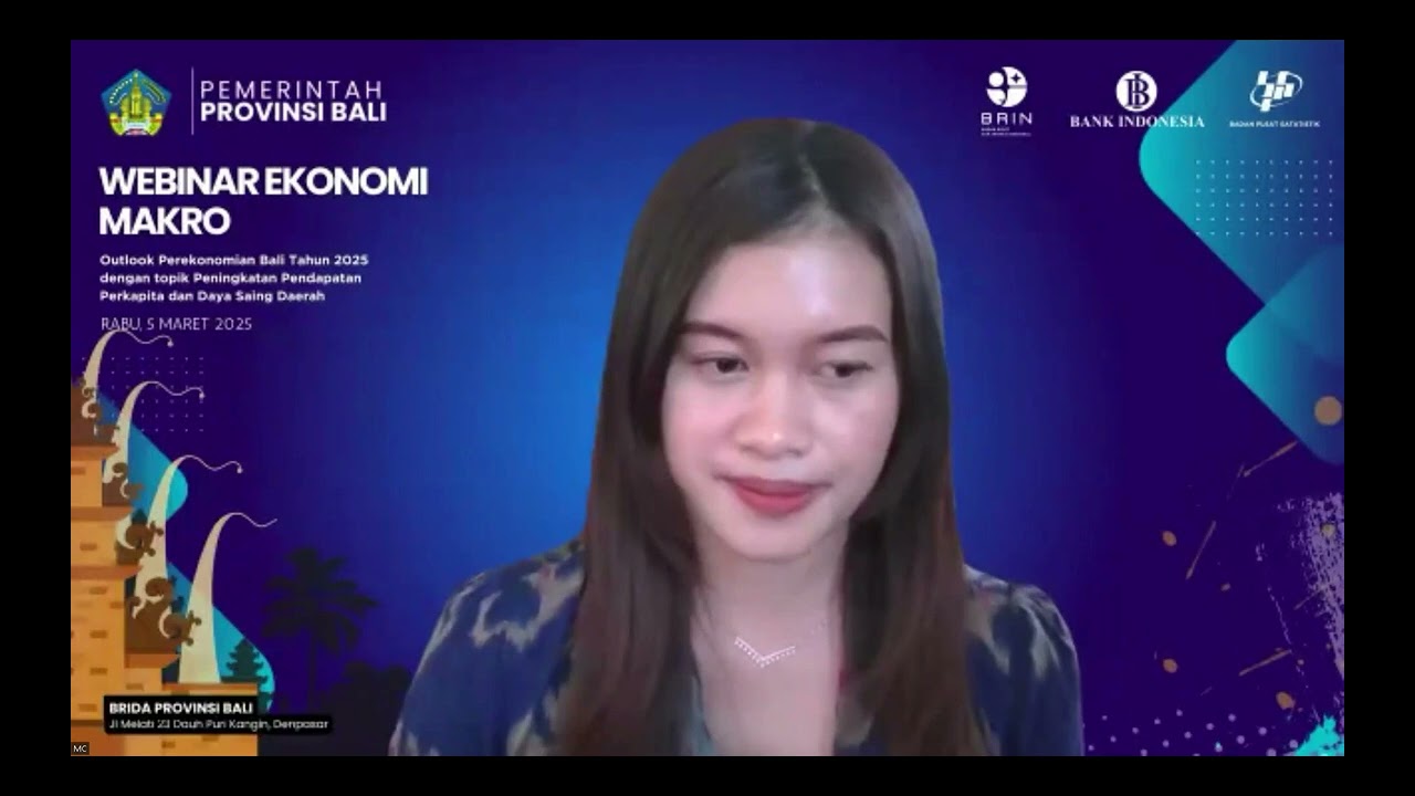 Webinar OUTLOOK Perekonomian BALI Tahun 2025: Peningkatan Pendapatan Perkapita dan Daya Saing Daerah
