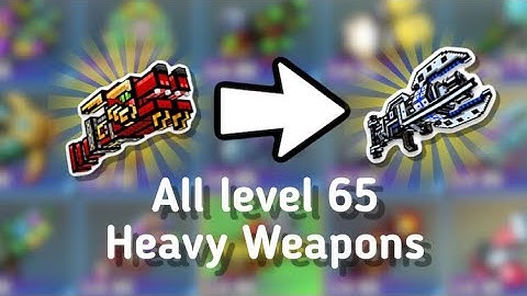 Using all of my level 65 heavy weapons (Pixel Gun 3D)