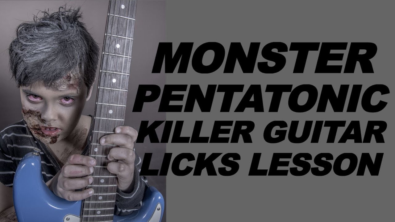 Monster Pentatonic Chops guitar lesson open string killer licks video