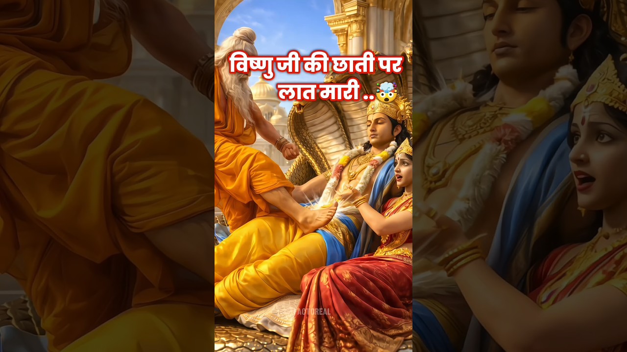 भृगु ऋषि ने विष्णु जी की छाती पर लात क्यों मारी - 🤯 