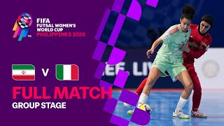 Full Match: IR Iran v Italy | FIFA Futsal Women's World Cup Philippines 2025™