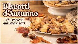 BISCOTTI FOGLIE dell'AUTUNNO - frolla di castagne, vaniglia e cacao!
