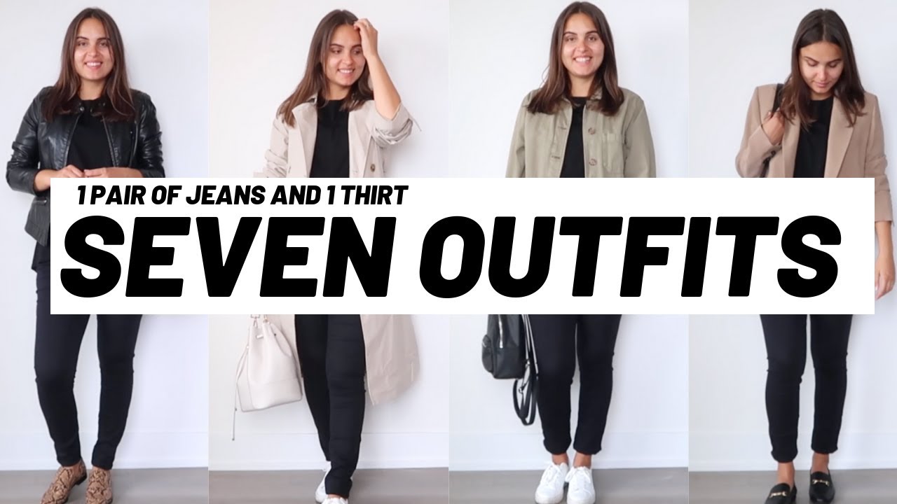 HOW TO STYLE SKINNY BLACK JEANS | 7 casual outfits - YouTube
