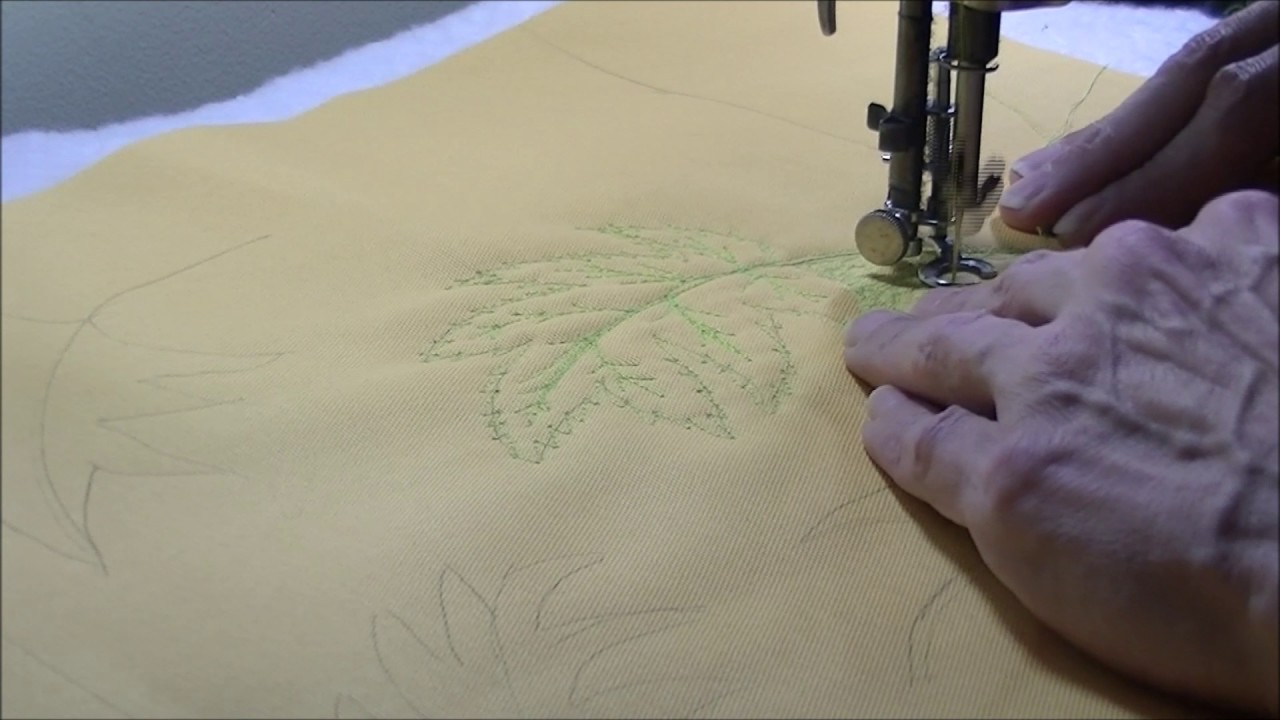 leaf quilting - YouTube
