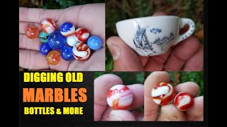 Trash Picking A Dump - Vintage Marbles - Toys - Bottle Digging Ohio - Marble Run - Antiques -