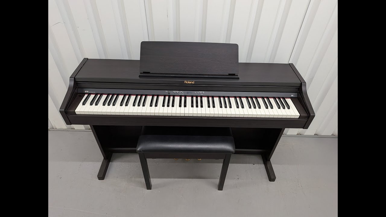 Roland RP301 digital piano and stool in dark rosewood finish stock number 25540