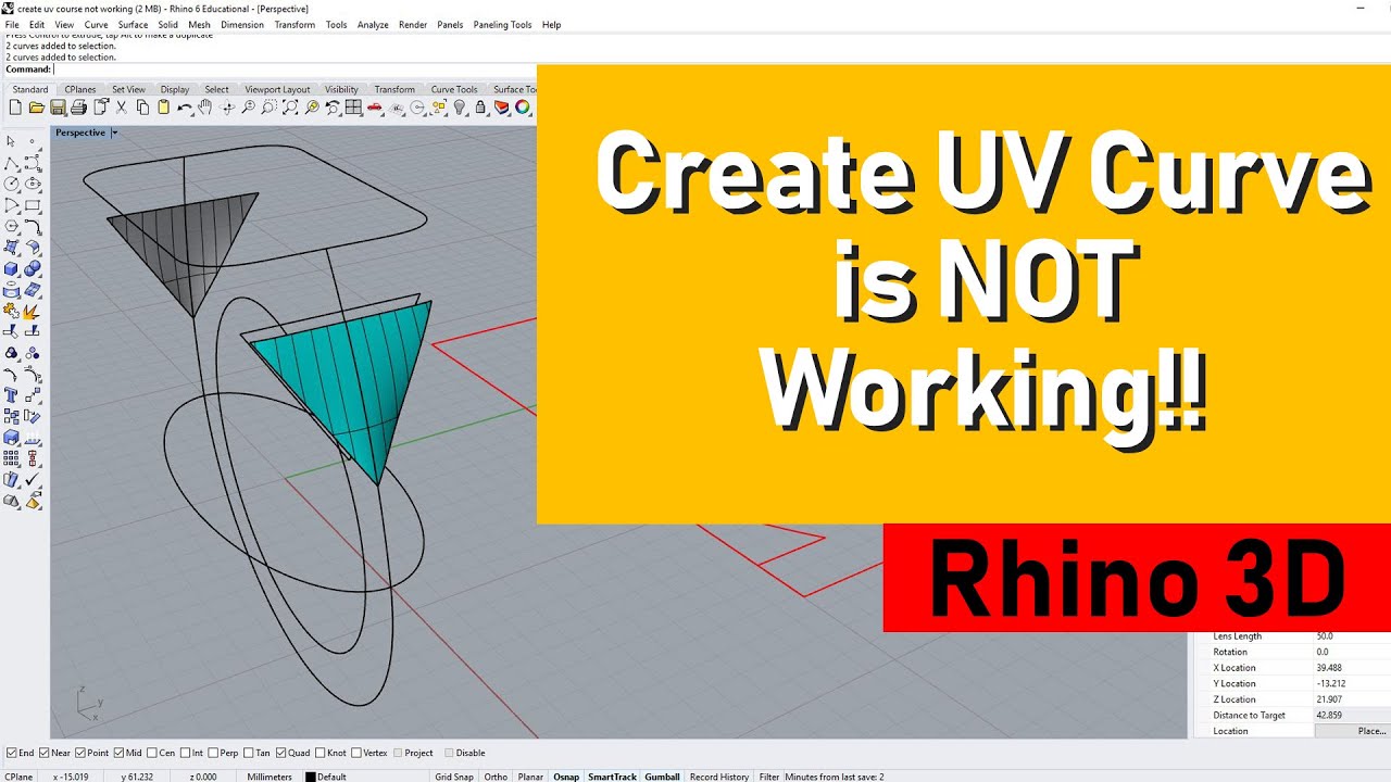 Why "Create UV Curve" Command Is Not Working in Rhino 6 [Jewelry CAD ...