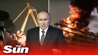 Putin’s hypersonic missiles carrying warship on FIRE
