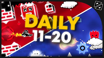 Daily Levels [#11-#20] (ALL COINS) - Geometry Dash (Colorblind, Jednostavnost, Skystrike, ...)