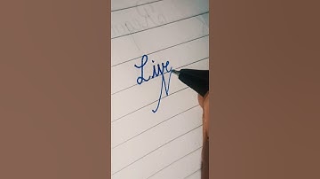 Live More write in smart cursive writing for new writers beginner practice.@smartakwriter