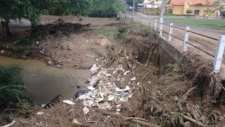 Reportagem Estragos da forte chuva em Matao 2014