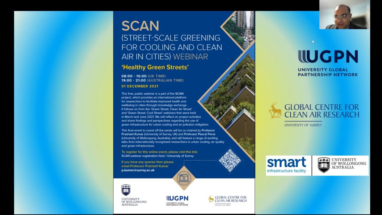 3rd Street-scale greening for cooling and clean air in cities (SCAN) webinar | University of Surrey