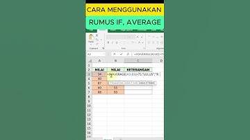 CARA MENGGUNAKAN RUMUS IF AVERAGE DI EXCEL #excel #if  #rumusif  #average #excelpemula