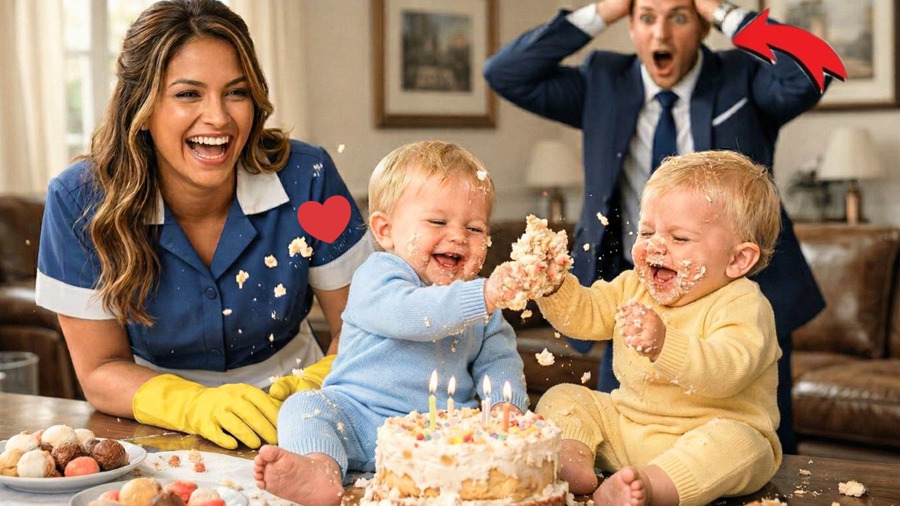 O MILIONÁRIO ESTAVA TRISTE, NINGUÉM LEMBROU DO SEU ANIVERSÁRIO — ATÉ QUE CHEGOU A BABÁ E SEUS FILHOS
