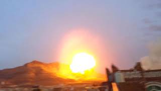 قصف صنعاء جبل نقم اول مره ننشر هاذا الفيديو
