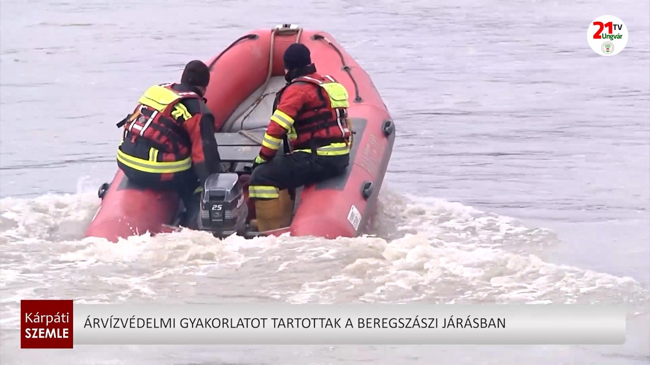 Árvízvédelmi gyakorlatot tartottak a Beregszászi járásban