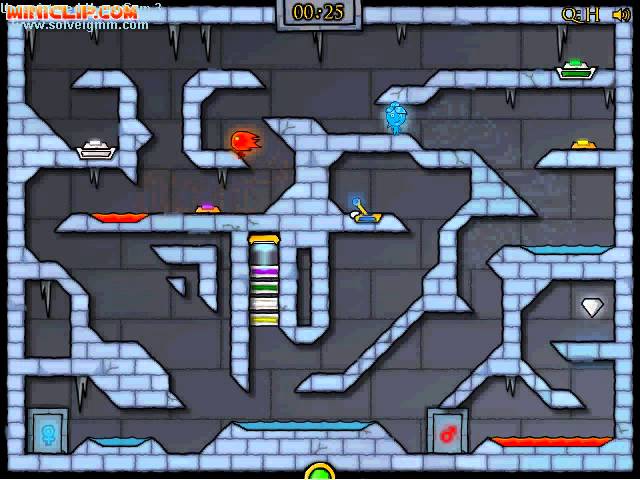 Miniclip Ice Temple [FireBoy & WaterGirl] Level 15 Guide 