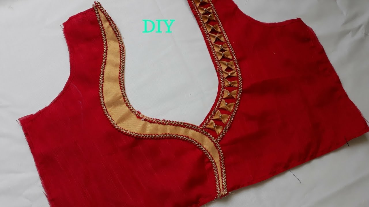 blouse back neck simple designs photos