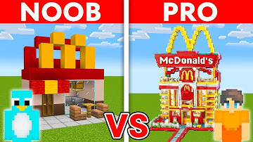 NOOB vs PRO: MODERN MCDONALDS HOUSE BUILD CHALLENGE in Minecraft