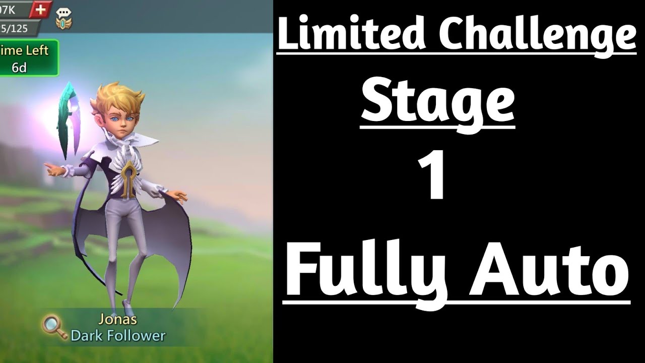 Lords Mobile limited challenge Darkness calls stage 1 fully auto|Dark follower stage 1 fully auto