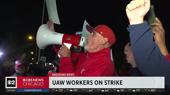 UAW workers on strike