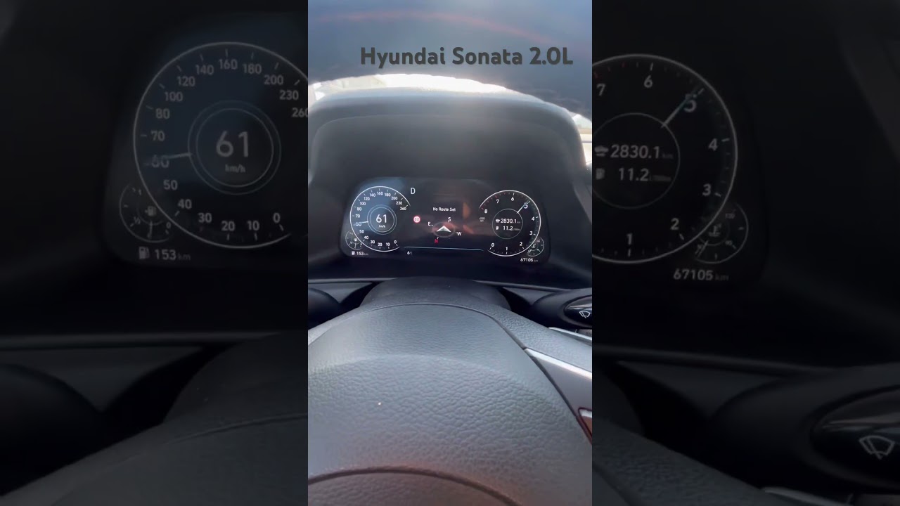 Hyundai Sonata 2.0L 2021. Разгон до 100. 