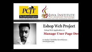 Eshop Web Application 43 ( Manage user page Design) Profile