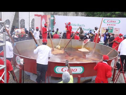 World’s largest jollof rice record attempt in Nigeria | AFP