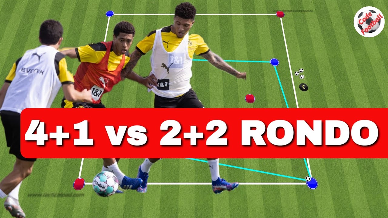 Positional Rondo 3v6 4+1 vs 2+2 possession and positional rondo! - YouTube