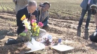 日本人遺族が追悼 北朝鮮東部の埋葬地