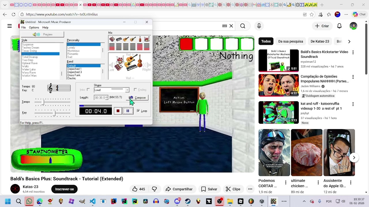 Baldi's basics plus tutorial ost came from microsoft music producer