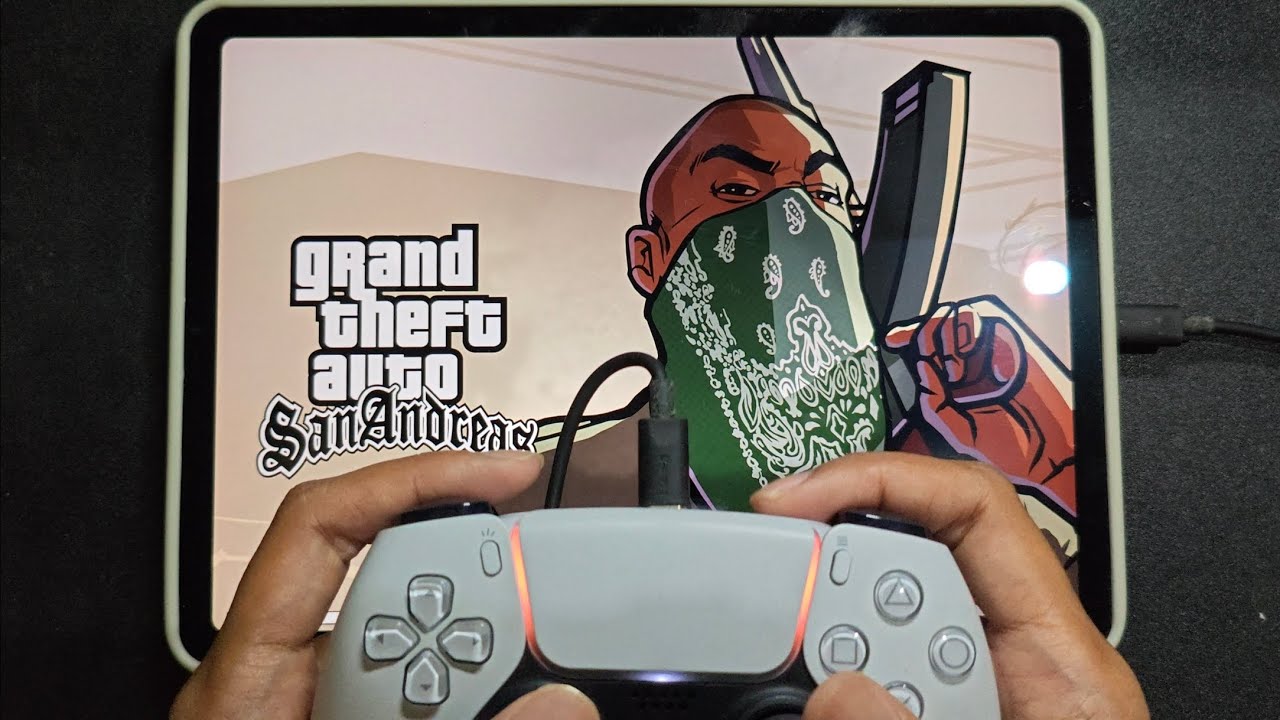 How to Connect a PS5 Controller to iPad Using a Cable & Play GTA San ...