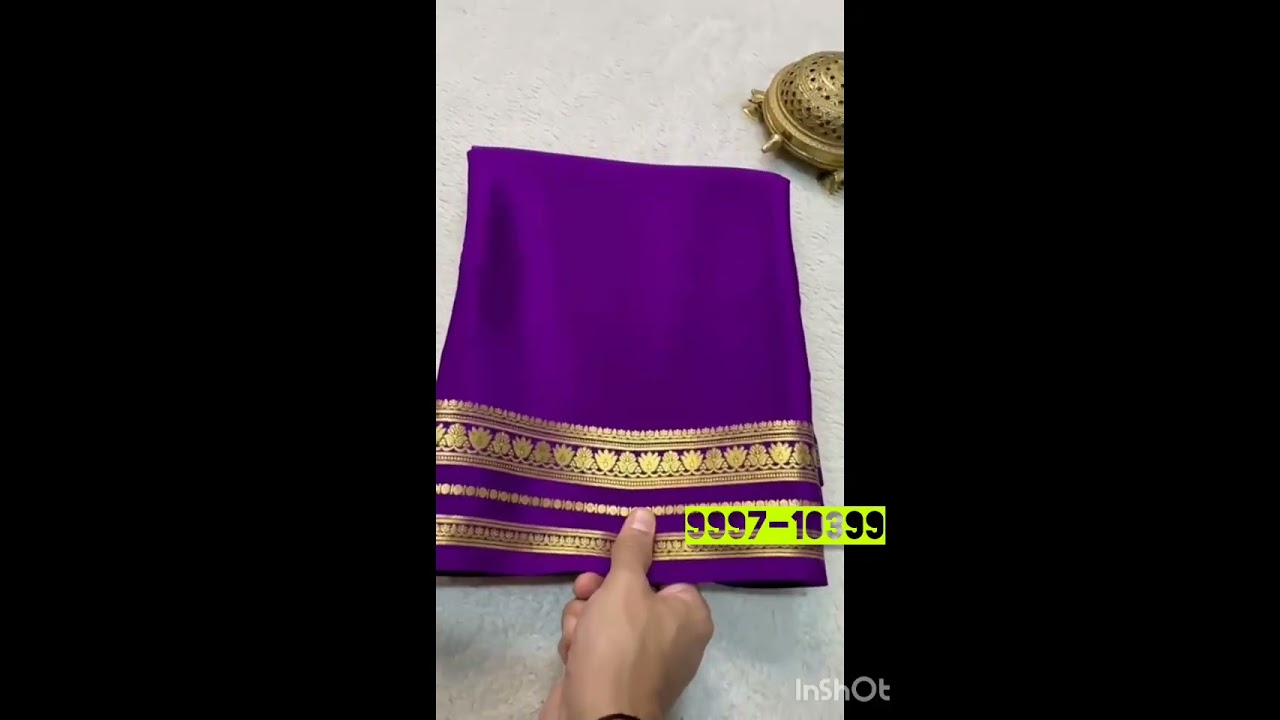 Mysore Pure Silk Saree/Self Authentic border/120gm/9997-10399#9148881693 #mysoresilk#crepesilksarees