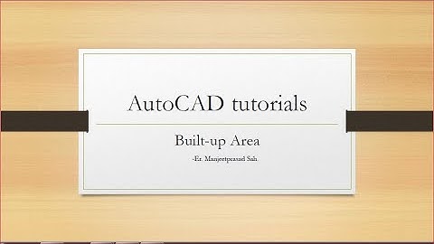 Calculate Built up area BUA using polyline in AutoCAD | Quantity Estimation and Billing Engineers