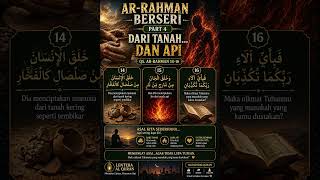 Ar Rahman ayat 14-16, manusia diciptakan dari tanah.#shorts #islamicvideo #islam #alquran #arrahman