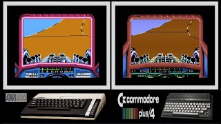 Famous Atari 8-bit vs CBM+4 : STUNT CAR RACER (Side by side comparison) Wealth