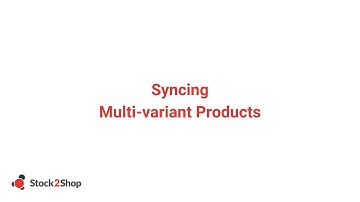 Syncing Multi variant Products  for Ecommerce