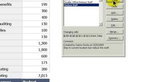 Learn to Create Scenarios in Excel