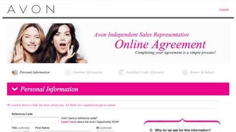 AVON Online appointment, how to become an AVON Rep in 10 min or so with $ 10