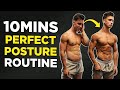 10 MIN PERFECT POSTURE ROUTINE (NO EQUIPMENT FOLLOW ALONG!)