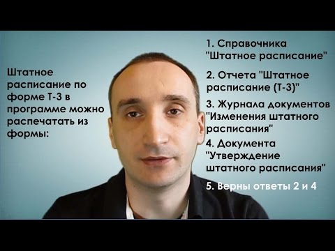 Профессионал ЗУП 3.0. 4.3. Штатное расписание по форме Т-3 в программе можно распечатать из формы