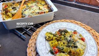 Zapekané tortellini  so špenátom | Recepty CVR