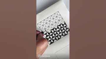 Geometric Patterns 🖤 | Zentangle art | Easy  Art #trending #patternart #easypattern #artwork #art