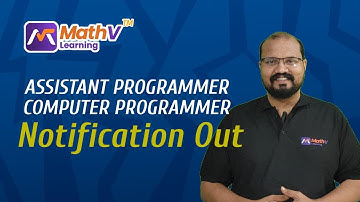 Assistant Programmer Computer Programmer Notification Out Kerala PSC MathV Learning #keralapsc