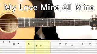 Mitski - My Love Mine All Mine (Easy Guitar Tutorial Tabs) screenshot 3